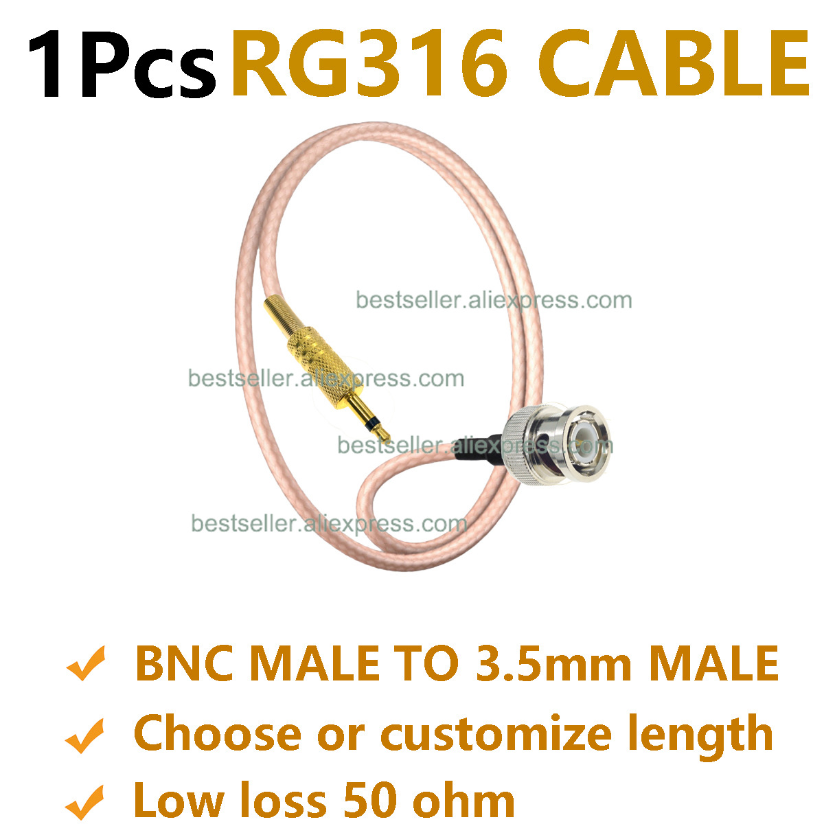 1 Pz RG316 BNC Maschio a Spina - Jumper Wire Kit recensione e prezzo